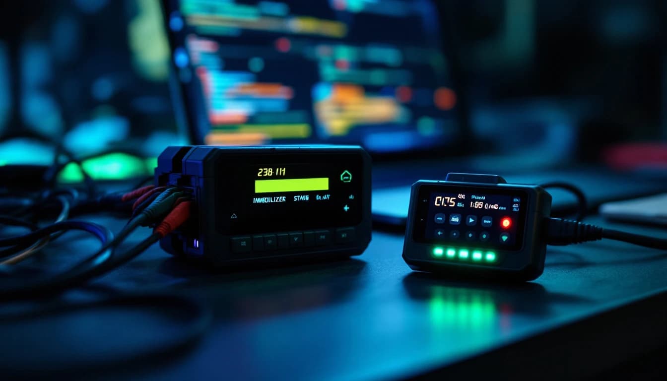 Chrysler PCM being VIN-programmed on the bench