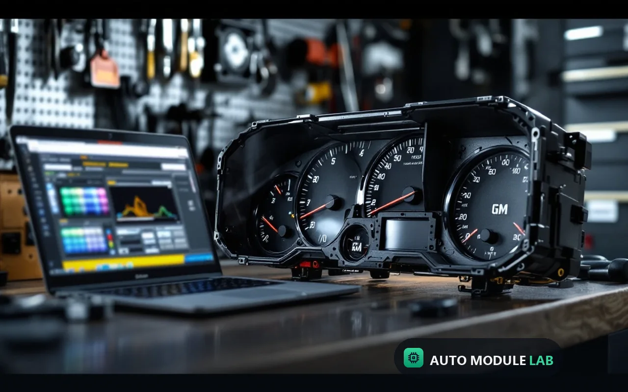 GM cluster on the programming bench
